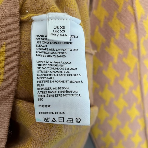 MAEVE Anthropologie Houndstooth V-Neck Pullover Sweater - Picture 6 of 10